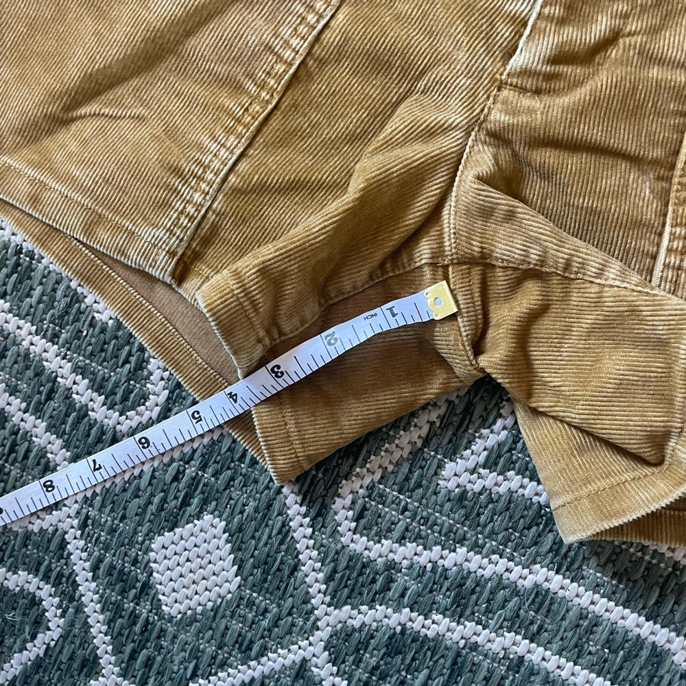 Toad&Co High Waist Corduroy Shorts in Mustard Brown - Picture 10 of 12